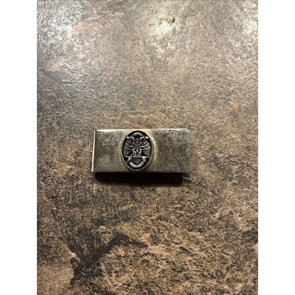 Vtg Masonic Scottish Rite 32nd Degree Money Clip
